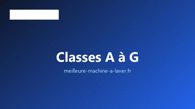 Étiquette énergie européenne classes A à G sur lave-linge