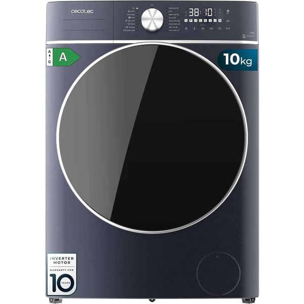 Cecotec Lave-linge Séchant 10Kg + 6Kg Chargement Frontal Bolero Wash&Dry 10680 Inverter Titanium A. 1400 tr/mi