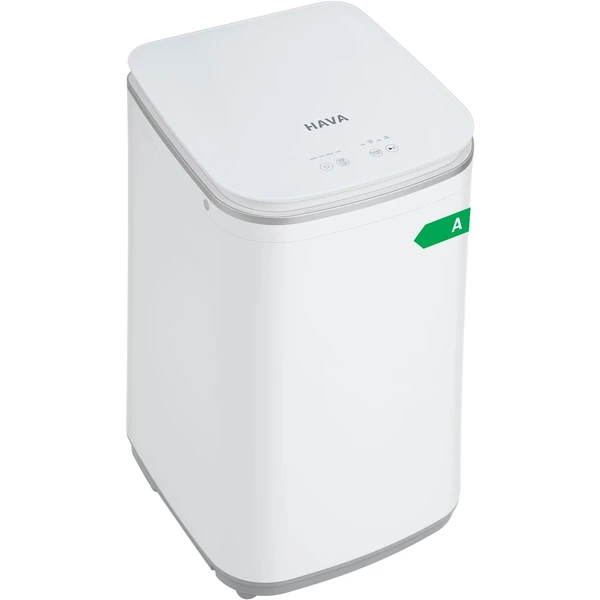 HAVA Mini Machine à Laver, Capacité 3 kg Mini Lave-linge avec Essorage | Automatique avec 8 Programmes, Foncti
